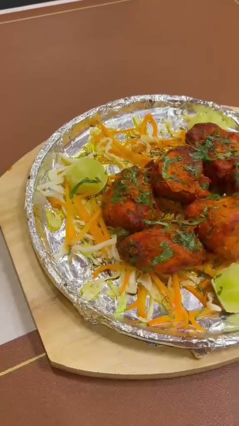 Spiced chicken starter fresh from the kitchen